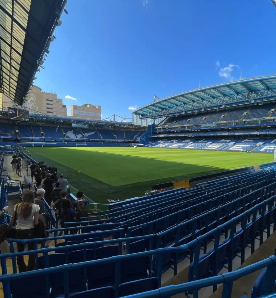The stands and pitch at Stamford Bridge